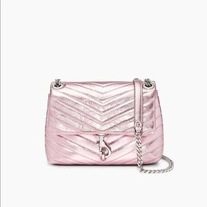 Like New Rebecca Minkoff Edie Bag Metallic Pink